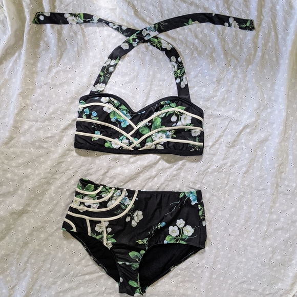 Modcloth Other - Set the Serene High-Waisted Bikini by Modcloth